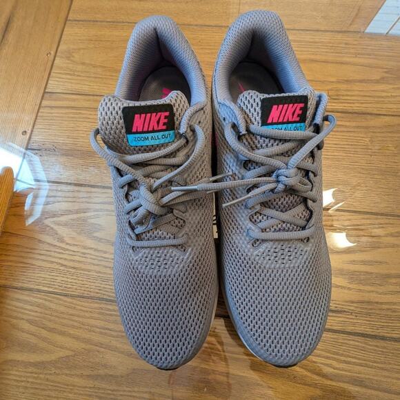 Nike Mens Zoom All Out Low 2 Fabric Low, Gunsmoke/Black-pink Blast, Size 12 - Picture 7 of 10